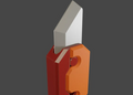 Improved handle for gravity knife fidget toy